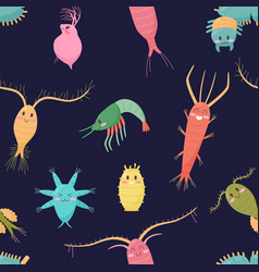 Seamless Underwater Pattern With Zooplankton