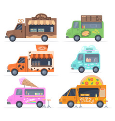 Street Food Trucks Set