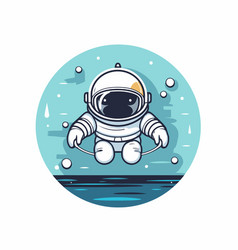 Astronaut On The Background Of The Sea