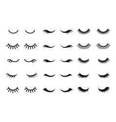 Eyelashes Logo Set Isolated On White