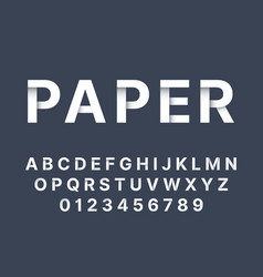 Origami Font White Folded Paper Latin Letters