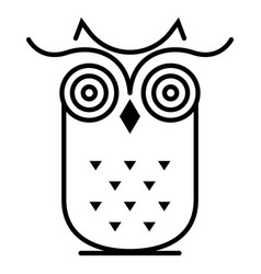 Owl Bird Front View Stroke