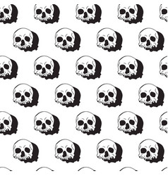 Spooky Creepiness Craniums Seamless Pattern