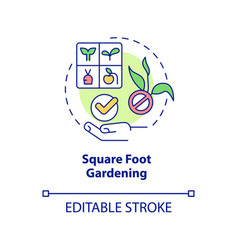 Square Foot Gardening Concept Icon