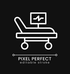 Intensive Care Bed Pixel Perfect White Linear