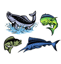 A Colour Clip Art For Fishing Theme