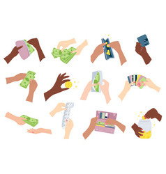 Hands Money Flat Icons