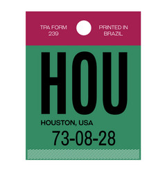 Houston Airport Luggage Tag