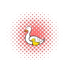 Mother Swan And Cygnet Icon Comics Style