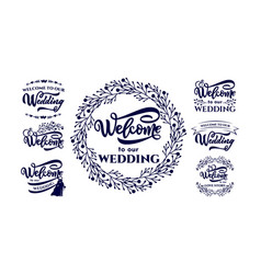 Welcome To Our Wedding Sign Set Of Print