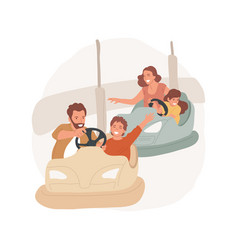 Bumper Cars Isolated Cartoon