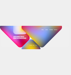 Fluid Geometric Background With Colorful Triangles