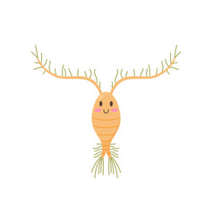 Funny Zooplankton With Smiling Face Flat