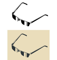 Stylized Of Glasses