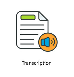 Transcription Fill Outline Icons Simple S