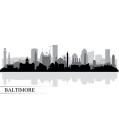 Baltimore City Skyline Silhouette Background