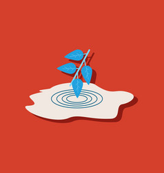 Flat Icon Design Collection Bush And Puddle