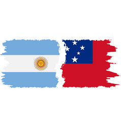 Independent State And Argentina Grunge Flags