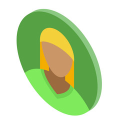 Woman User Icon Isometric People Person