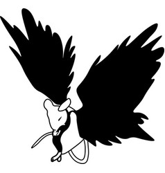 Mouse Black White Tattoo Wings Icon