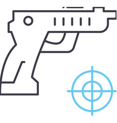 Shooter Line Icon Outline Symbol