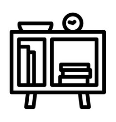 Bedside Table Kid Bedroom Line Icon