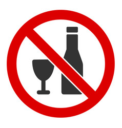 Flat No Alcohol Icon