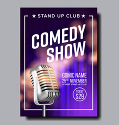 Poster Invitation To Comedy Show In Club