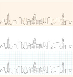 Baltimore Hand Drawn Skyline