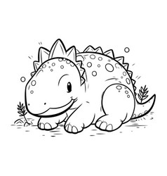 Cute Little Dinosaur Coloring Page