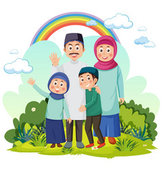 Muslim Family Cartoon Characters