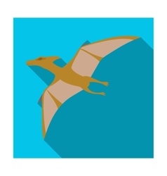 Dinosaur Pterodactyloidea Icon In Flat Style