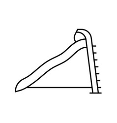 Free Standing Slide Park Kid Play Line Icon