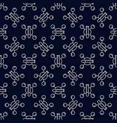 Outline Seamless Pattern With Test Tubes