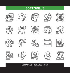 Soft Skills Editable Stroke Icon Set