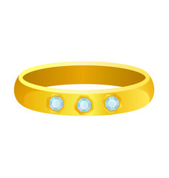 Thick Gold Ring On White