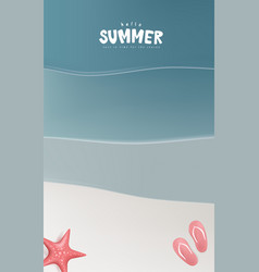 Blue Sea And Beach Summer Vertical Banner