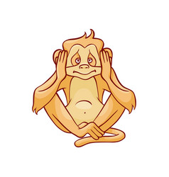 Hear No Evil Monkey Pluging Ears