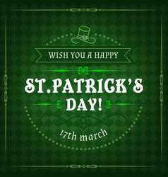 Irish Saint Patricks Day Holiday Greetings Pattern