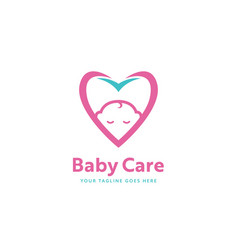 Baby Care And Spa Logo With Sleep Face