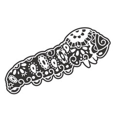 Caterpillar Worm Mandala Cut Out