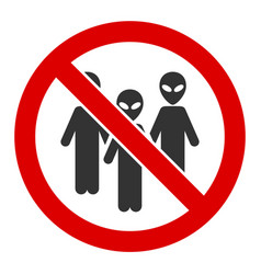 Flat No Aliens Icon