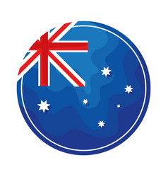 Australian Flag In Circle