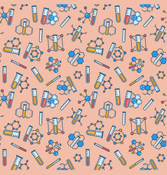 Chemistry Seamless Pattern With Test Tube