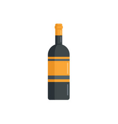 Wine Bottle Icon Flat Alcohol Glass