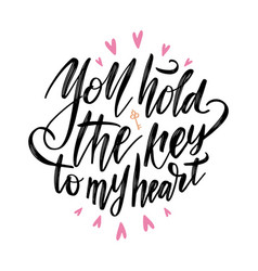 You Hold The Key To My Heart Postcard Phrase