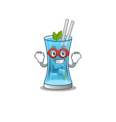 A Cartoon Drawing Blue Hawaii Cocktail