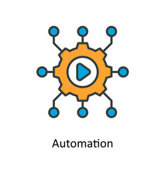 Automation Fill Outline Icons Simple Stoc