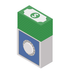 Bank Deposit Icon Isometric Closed Metal