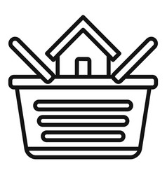 Buy House Basket Icon Outline Property